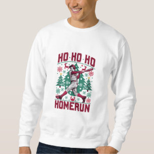 Ho Homerun Baseball Febre Suéter de Natal Feio