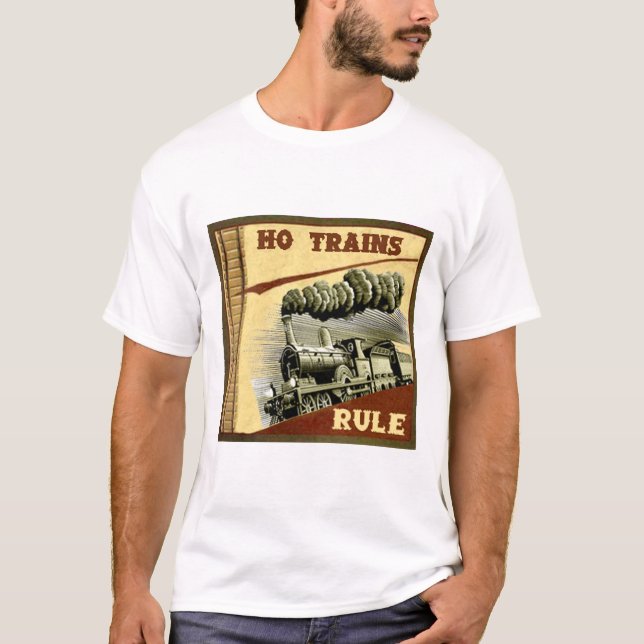 HO t-shirt da regra dos trens (Frente)