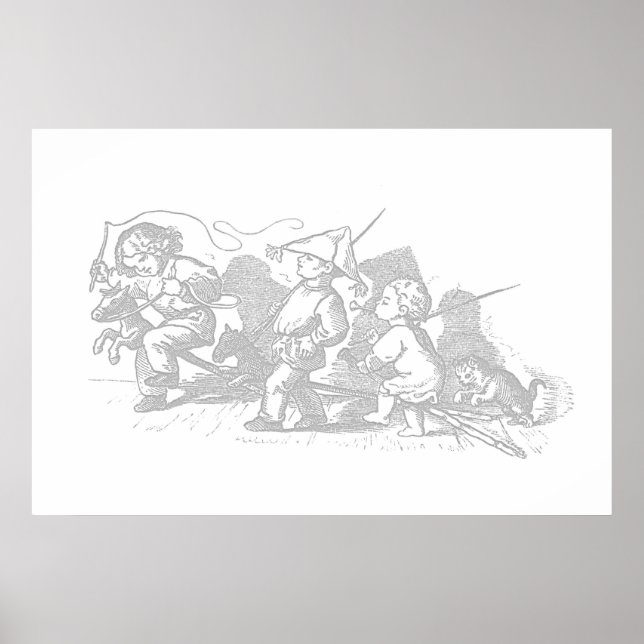 Hobby Horse Kid's Art Poster (Frente)