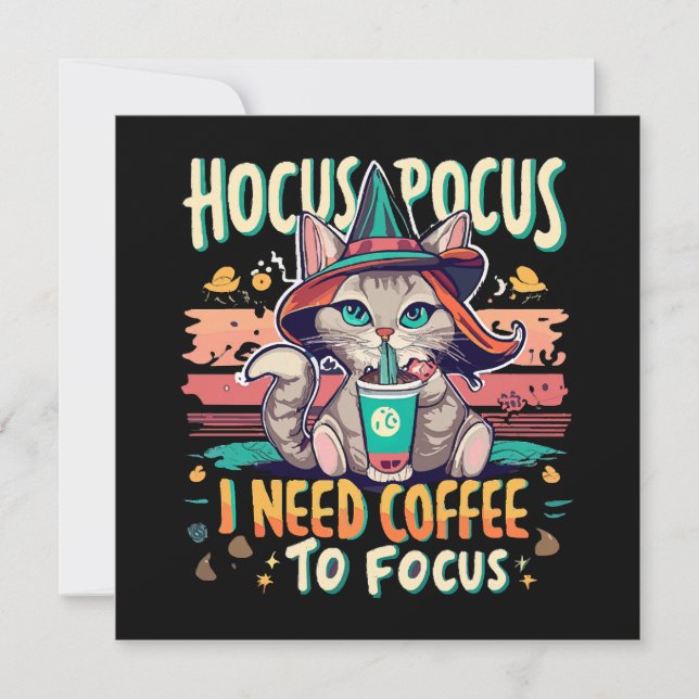 Hocus Focus - Preciso de café para me concentrar (Frente)