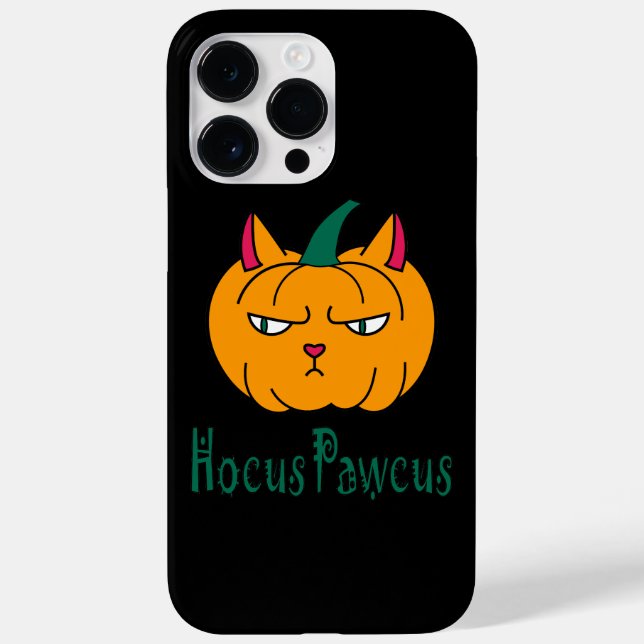 Hocus pawcus Halloween abóbora gato gengibre magia (Verso)