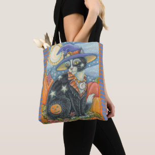 HOCUS POCUS BLACK CAT WITCH SHULDER TOTE BAG
