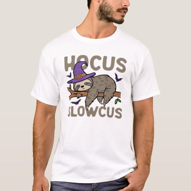 Hocus Slowcus Camiseta Clássica de Halloween de Pr (Frente)