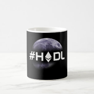 #HODL Ethereum à caneca do preto da lua