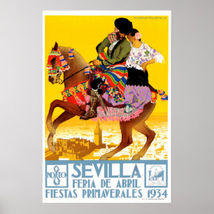 HOHENLEITER. Sevilha, Feria de abril, Poster