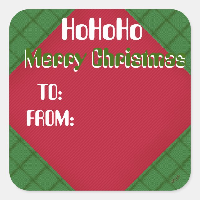 HoHo Feliz Natal Para e da Etiqueta (Frente)