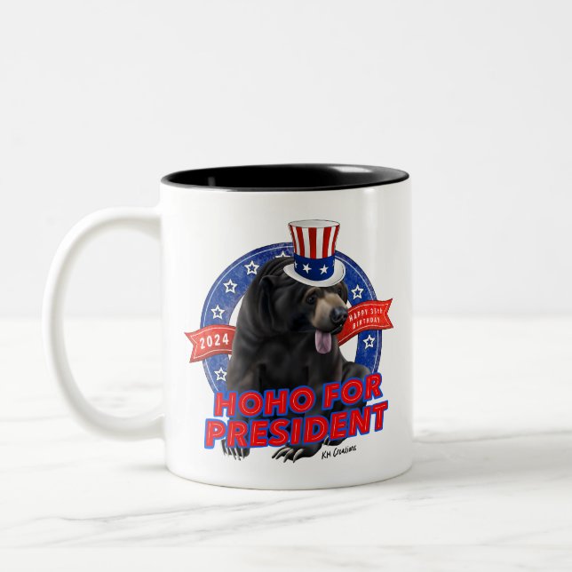 Hoho para presidente - caneca de cerâmica (Esquerda)