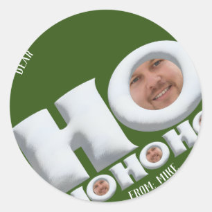 HOHOHO! Engraçado pai encara os autocolantes de Na