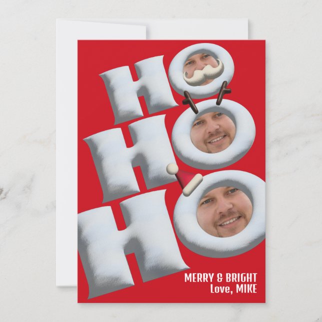 HOHOHO! Sou eu! Cartão de férias! (Frente)