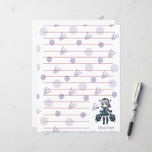 Hoja Sakuya Izayoi TOUHOU LOSTWORD (Frente/Verso In Situ)