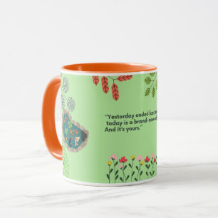 Hoje é um novo dia marca, caneca inspiradora