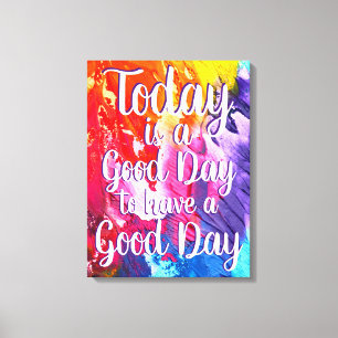 Hoje é umas canvas coloridas das citações do bo