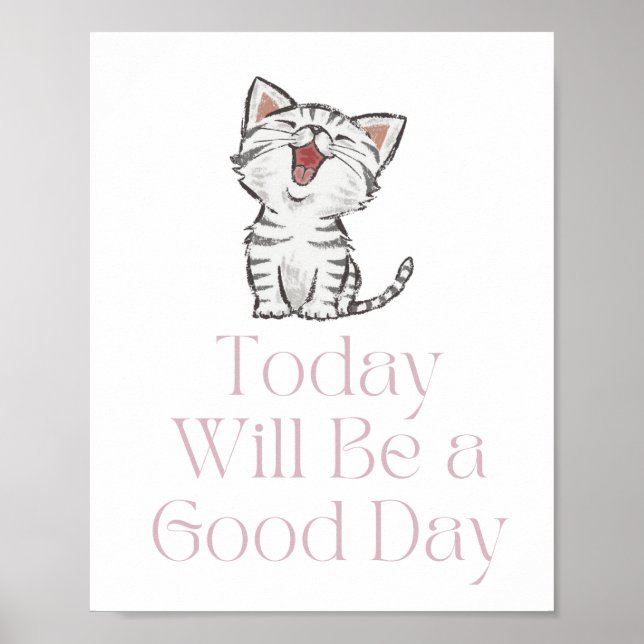 Hoje será um bom dia de Poster motivacional (Frente)