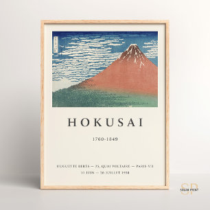Hokusai Fine Wind Clear Manning Art Impressão Japo