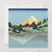 Hokusai Monte Fuji reflete no lago Kawaguchi