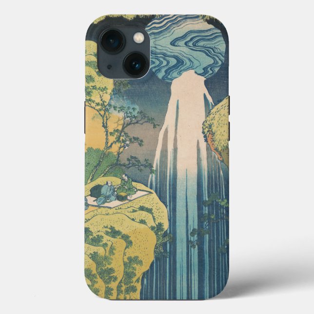 Hokusai Quedas Amida Japão Cachoeira  (Verso)