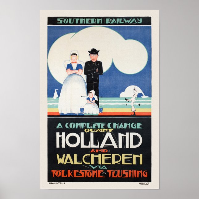 Holanda, Poster vintage 1924 (Frente)