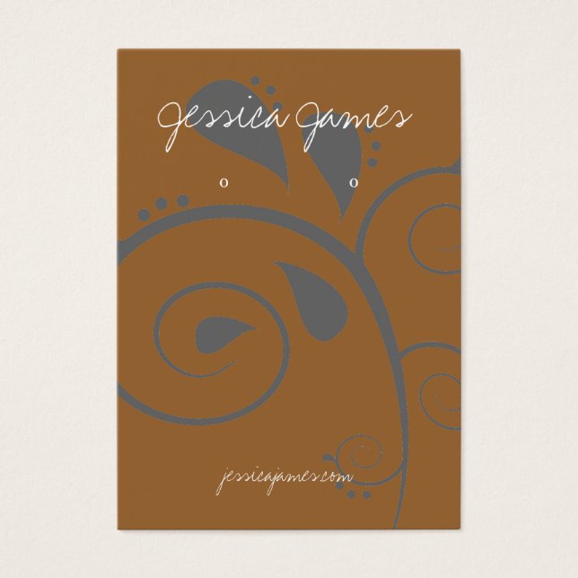 Holder de ressonância - Cartão de visita Brown (Frente)