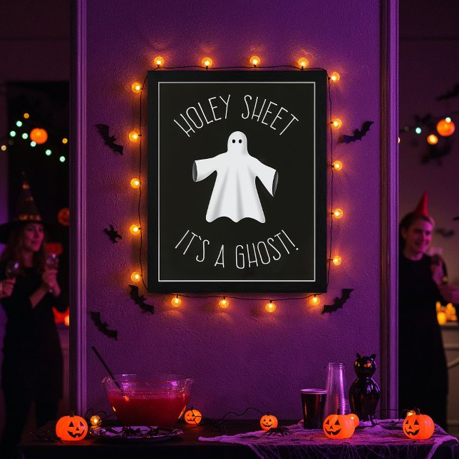 Holey Sheet É um fantasma - Poster do Halloween (Criador carregado)