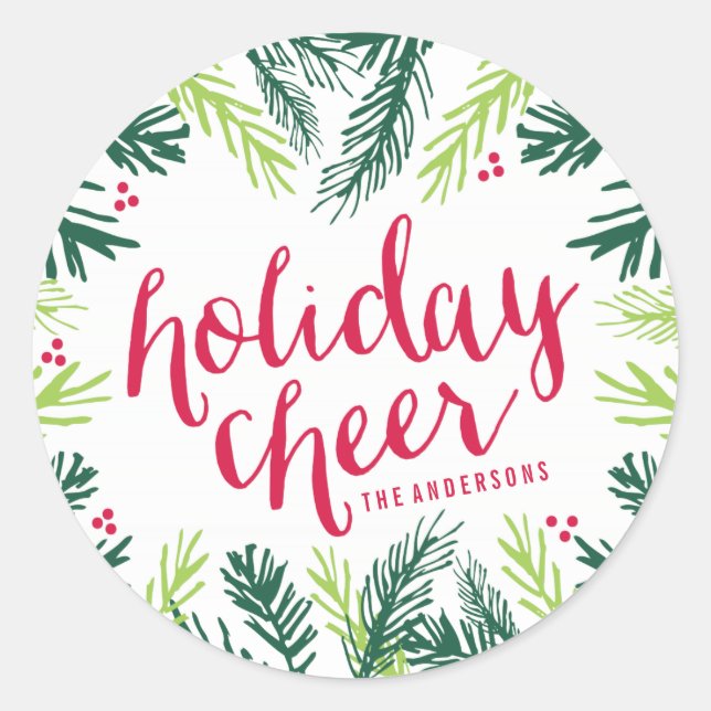 Holiday Cheer | Etiquetas de presentes (Frente)