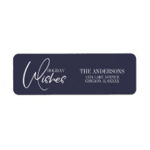 Holiday Deseja a Etiqueta de Endereço de Natal