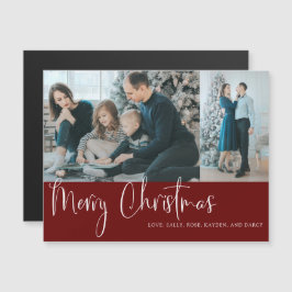 Holiday Felry Christmas Script 2 Photo Collage Red