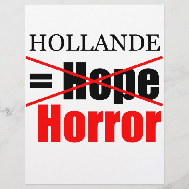 Hollande Not Hope = Horror - Letterhead (Frente)