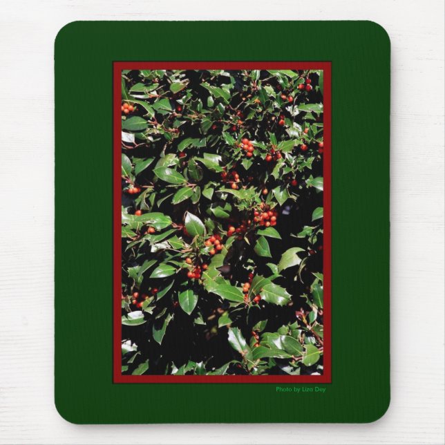 Holly & Berries Mousepad (Frente)
