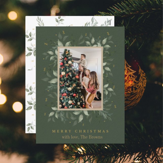 Holly Days | Feliz Natal 2 Cartões de natal de fot (Criador carregado)