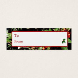 Holly e Berries Holiday Gift Tag
