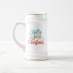Holly Jolly Caneca de cerveja de Natal - 22 oz Fes