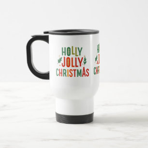 Holly Jolly Caneca de viagem de Natal - 15 oz