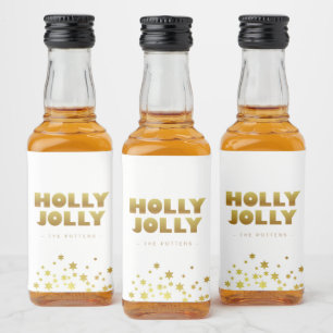 Holly Jolly Divertido Natal Branco e Dourado Min