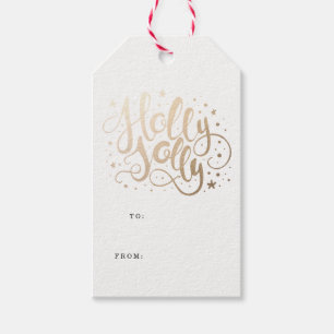 Holly Jolly   Etiquetas para presentes de férias
