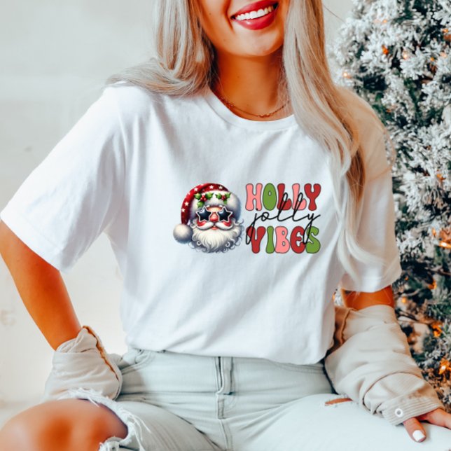 Holly Jolly Vibes T-Shirt (Criador carregado)