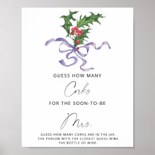 Holly Wreath - Adivinha Quantos Corks Poster