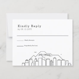 Hollywood Wedding | RSVP Skyline Estilizado