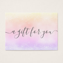Holo Glitter Elegant Business Gift Certificate