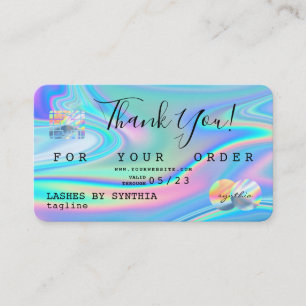 Hológrafo Obrigado Estilo Moderno do Cartão de Cré