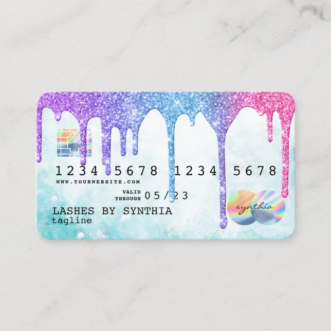 Holograph Reduz Cartão de Crédito Moderno (Frente)