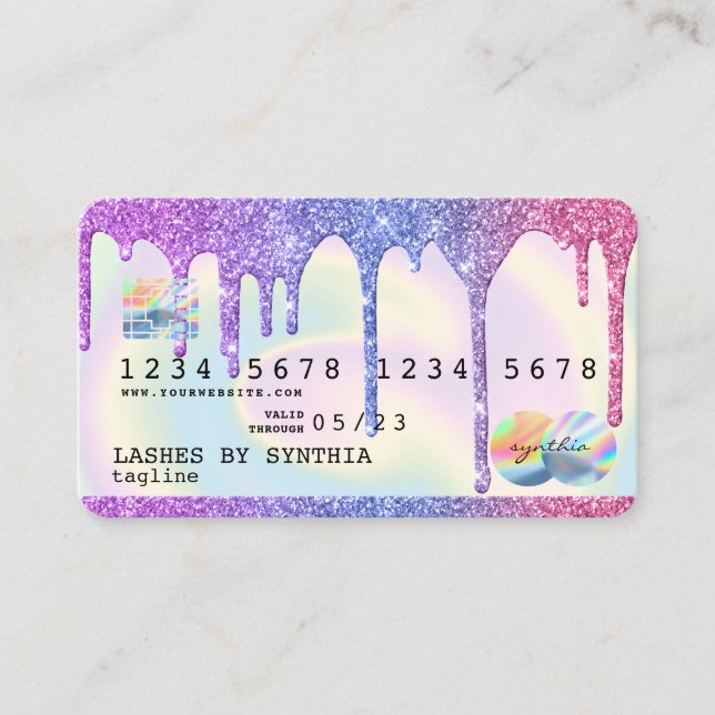 Holograph Reduz Cartão de Crédito Moderno (Frente)