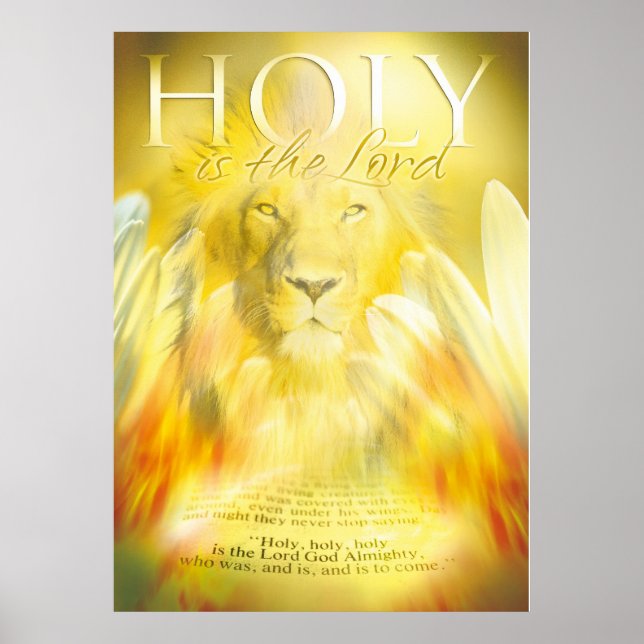 HOLY É O SENHOR - poster de arte cristã (Frente)