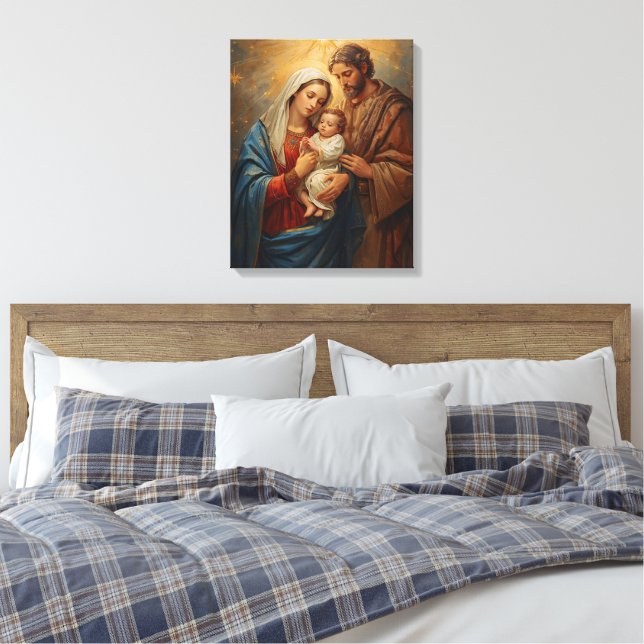 Holy Family Christmas Canvas Art For Peaceful Home (Insitu(Quarto))