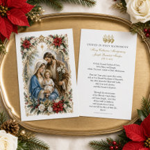 Holy Family Christmas Wedding Prayer Card