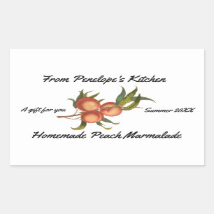Home Canning Peach Marmalade Seu Nome Etiqueta do 