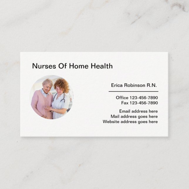 Home Health Modern Nurn Cartões de visitas (Frente)