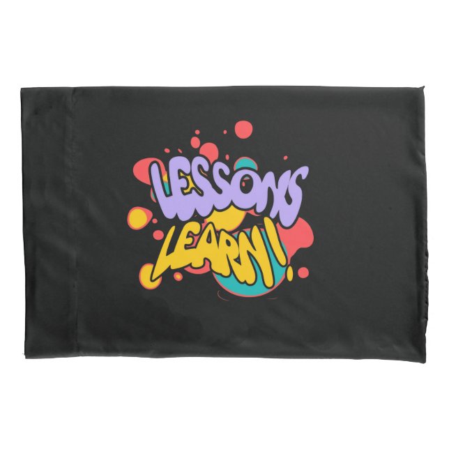 HOME PAINT SPLASH LESSONS LEARN PILLOW CASE  (Frente)