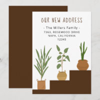 Home Potted Plant Novo Endereço Anúncio Movendo