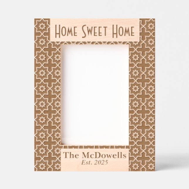 Home Sweet Home Modern Laser incluído quadro de im (Front)