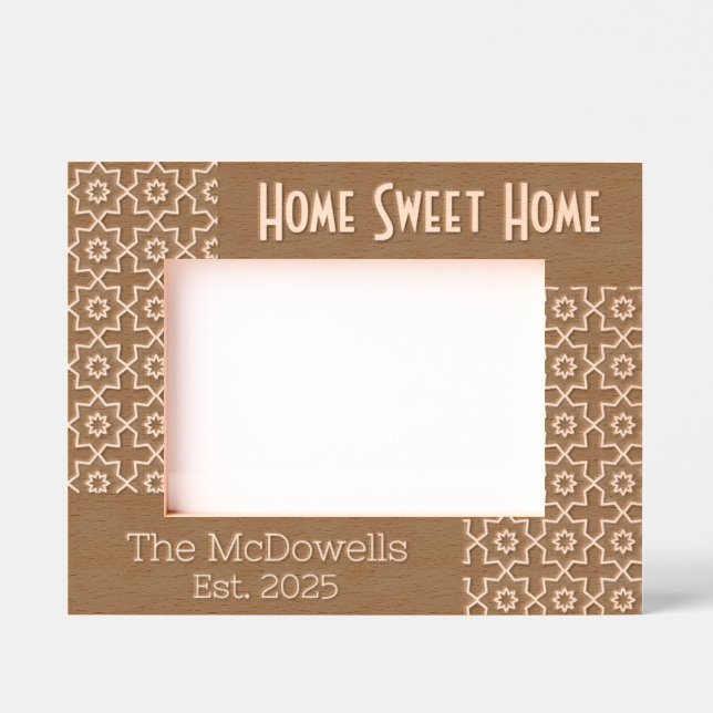Home Sweet Home Modern Theme Etch Frames (Front)